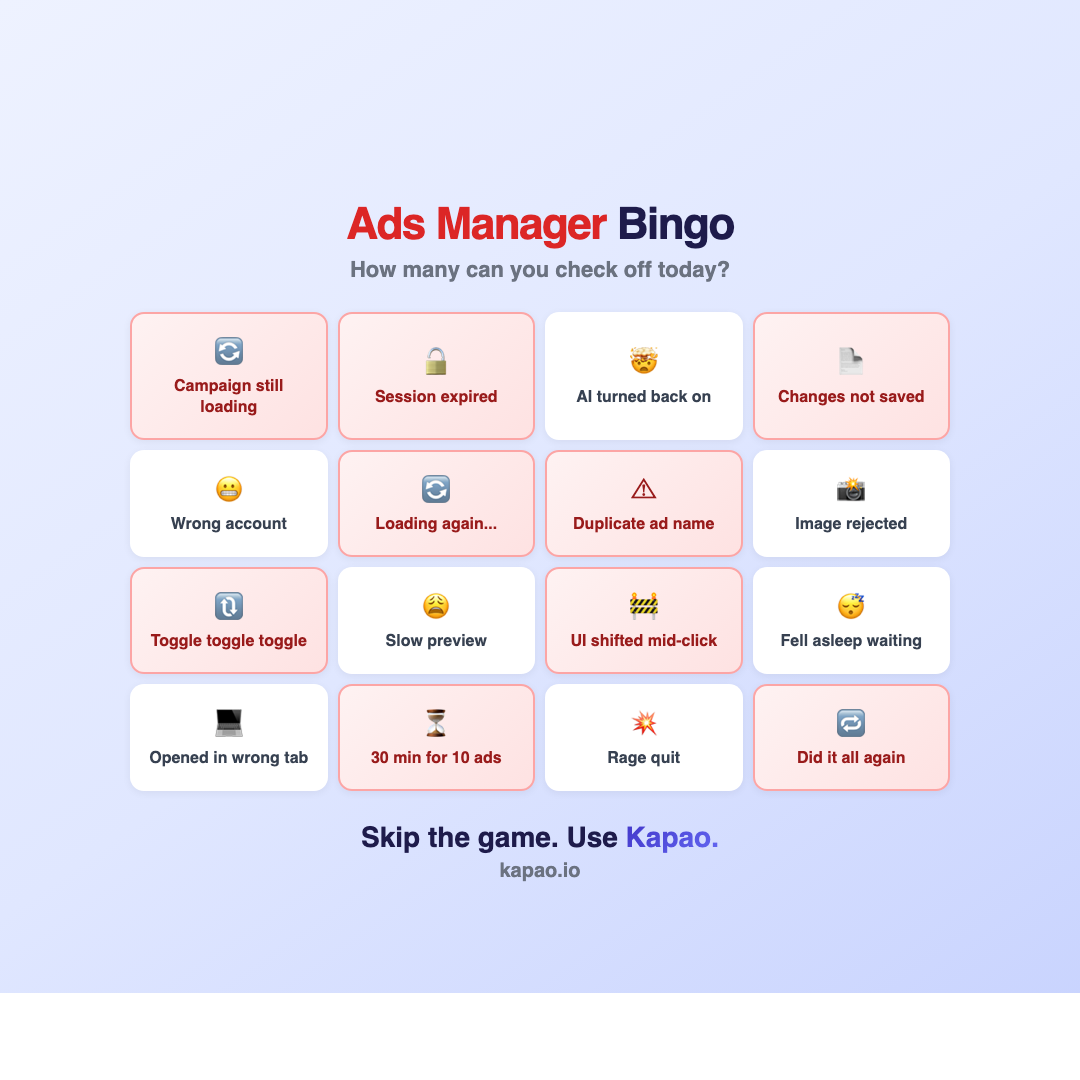 kapao Facebook ad: Ads Manager driving you crazy?