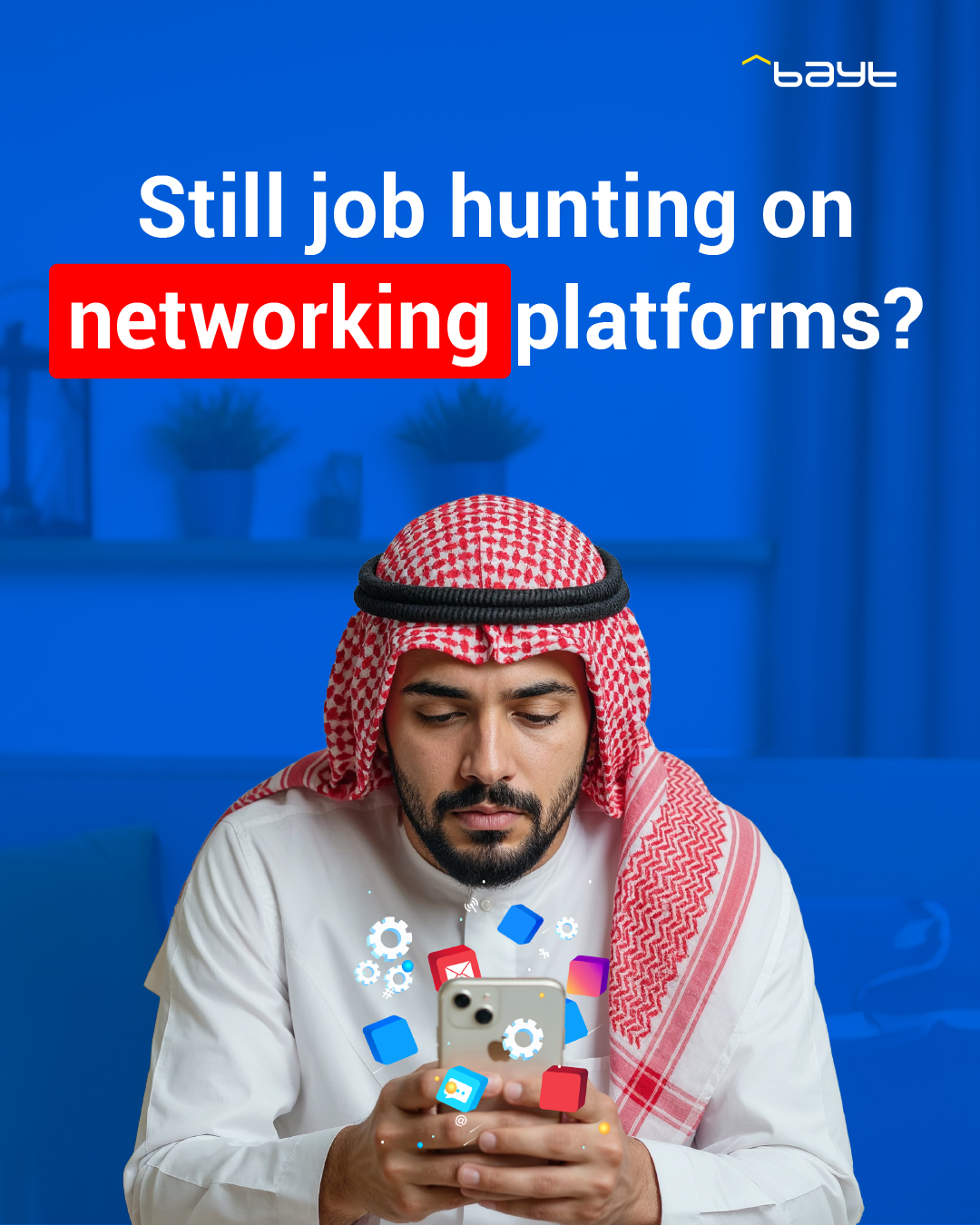 Bayt.com Facebook ad: Still job hunting on networking sites?