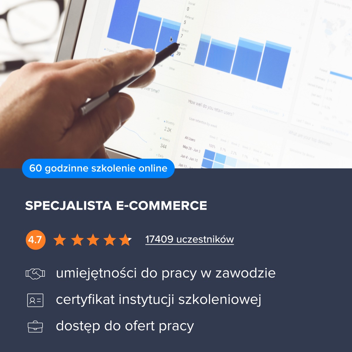 strefakursow.pl Facebook ad: Pakiet Szkoleniowy z Egzaminem Certyfikującym