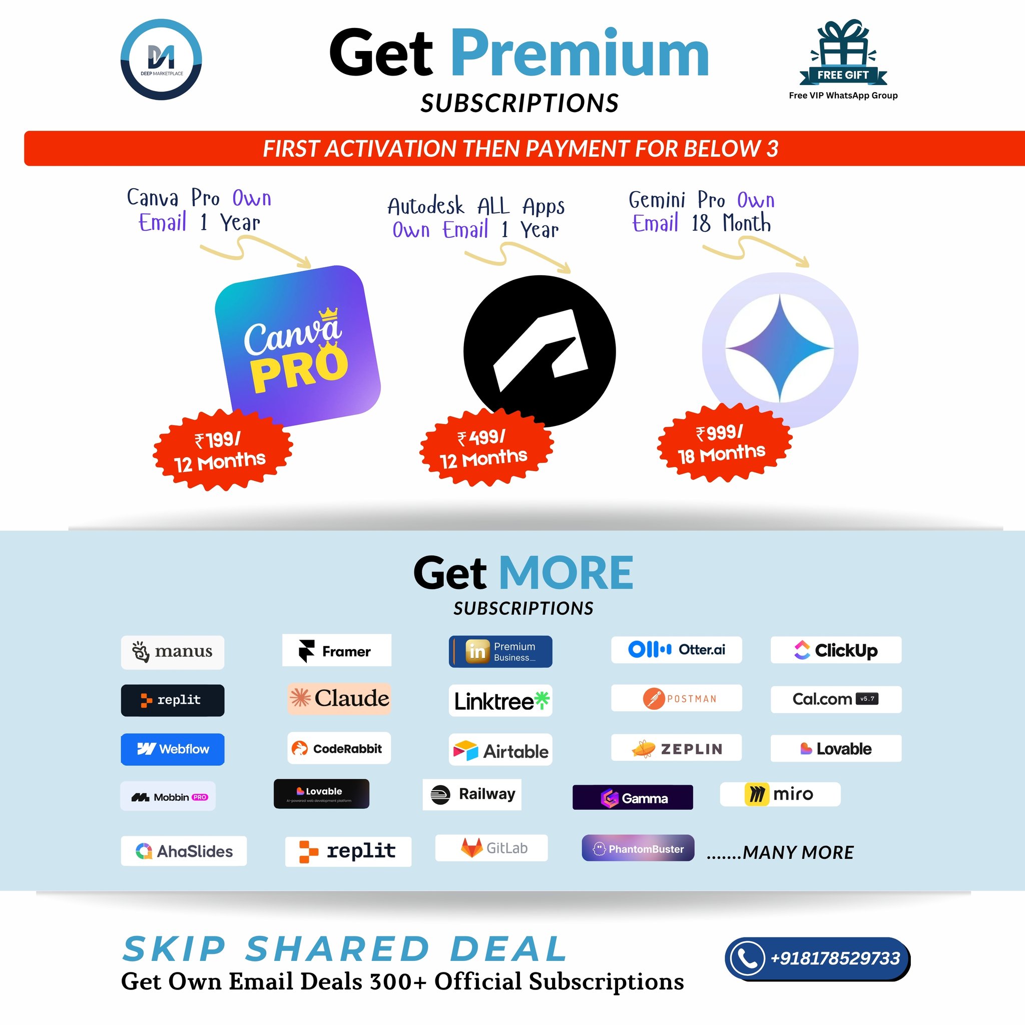 deep.marketplace Facebook ad: Elevate Your Workflow with Premium Access!