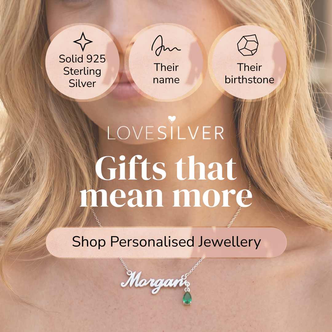 LoveSilver.com - Personalised Fine Jewellery Facebook ad: Unique Personalised Gifts