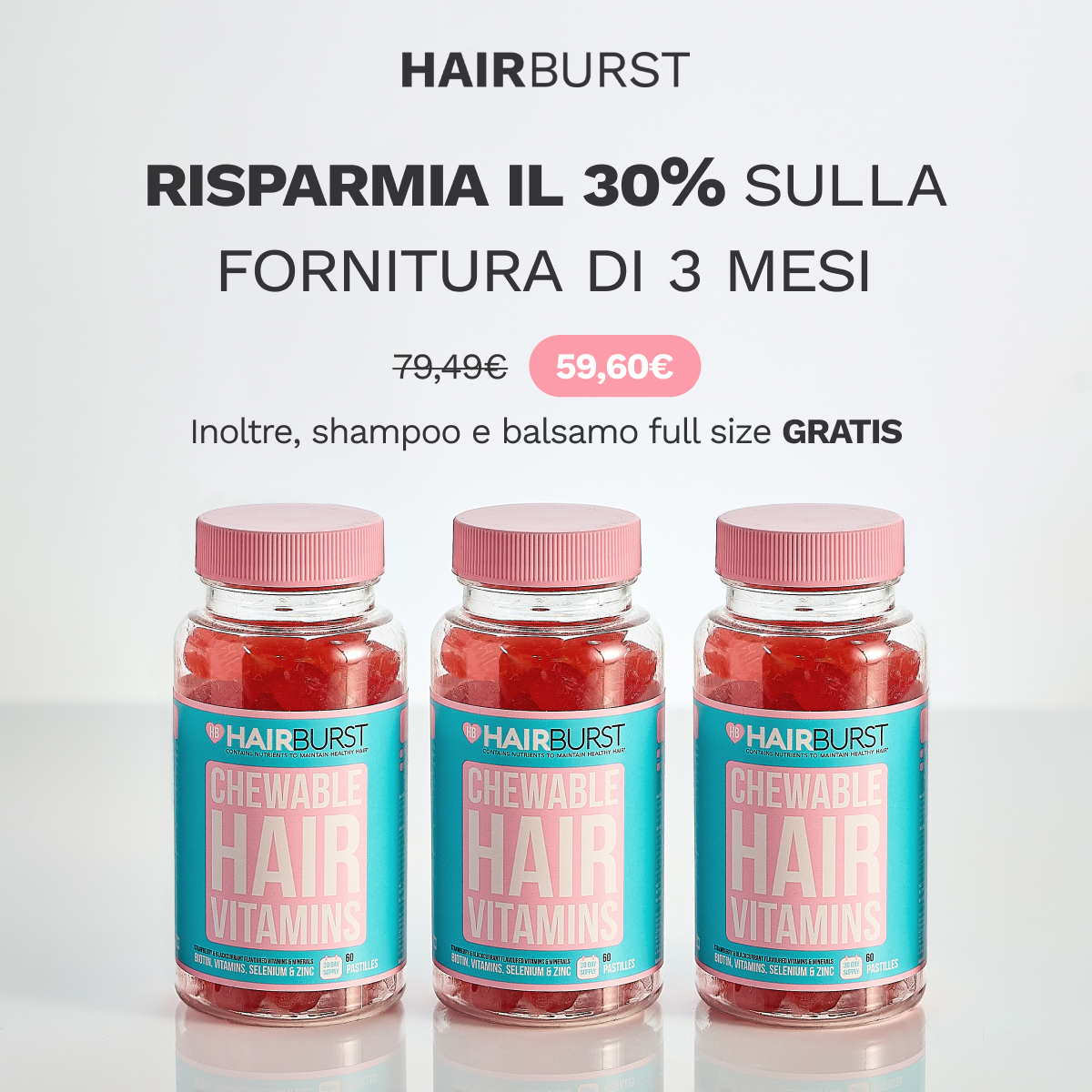 Hairburst Italia Facebook ad