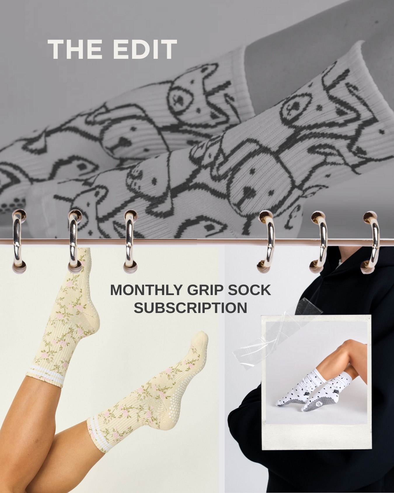 The Grip Collective Facebook ad: Monthly Grip Sock Subscription | The Grip Collective