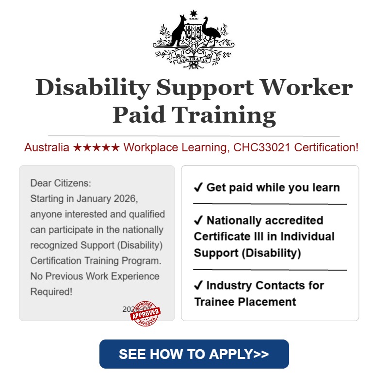 Service25 Facebook ad: Australian Disability Support Worker Training: Pathways to…