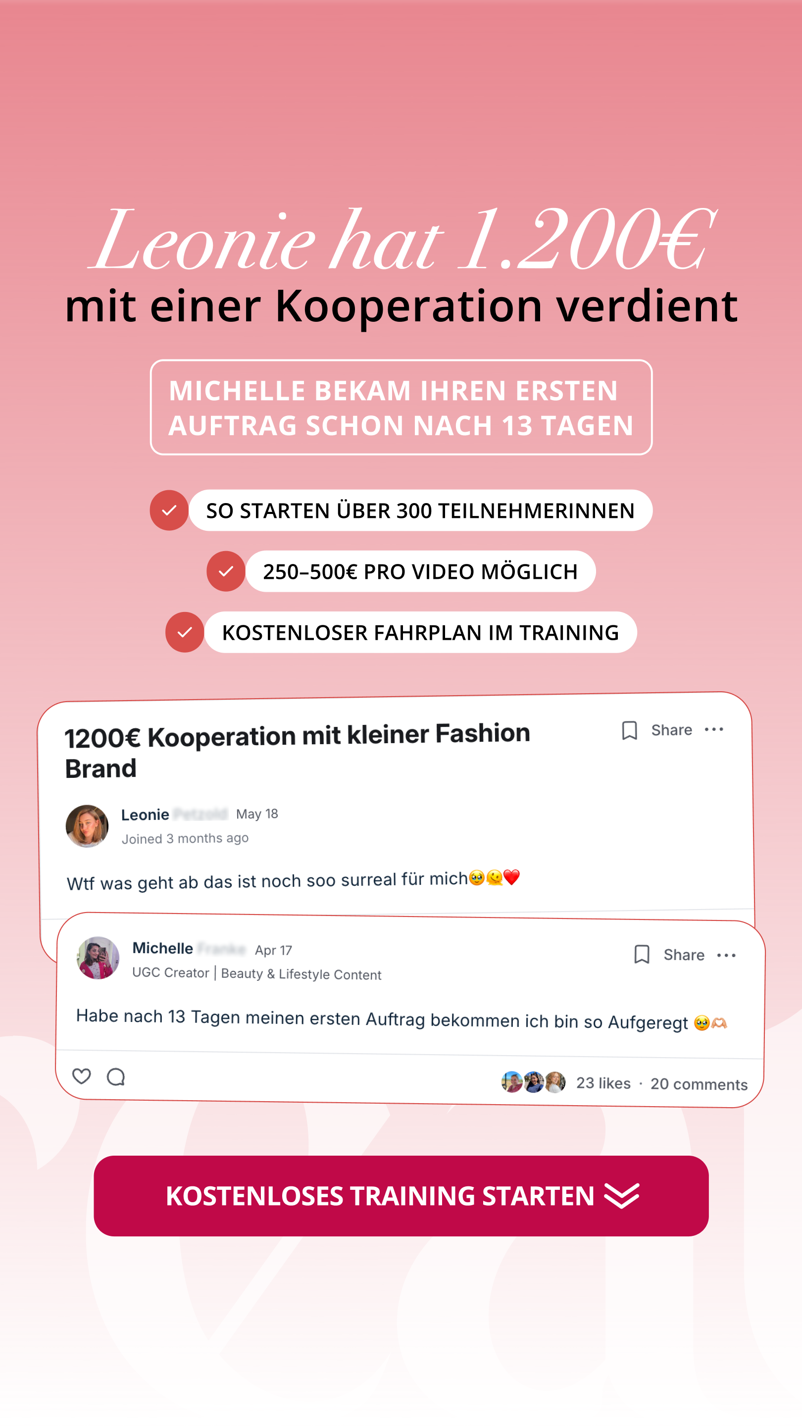 Alinas Creator Club Facebook ad