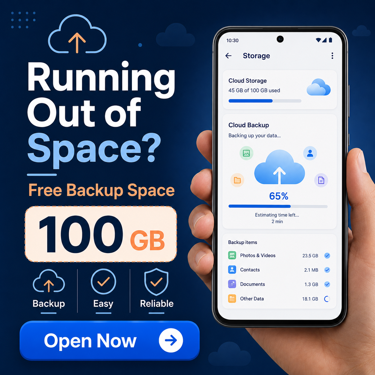 Arhontakis Jordan Ragan Facebook ad: Phone Storage Full? Fix It in Seconds