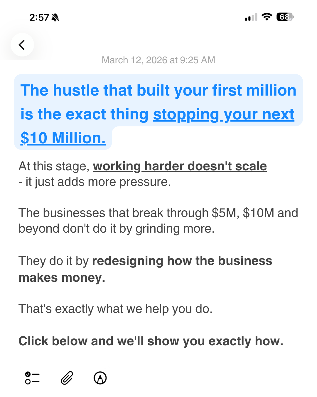 The Entourage Facebook ad: We Build 8 Figure Lifestyle Businesses