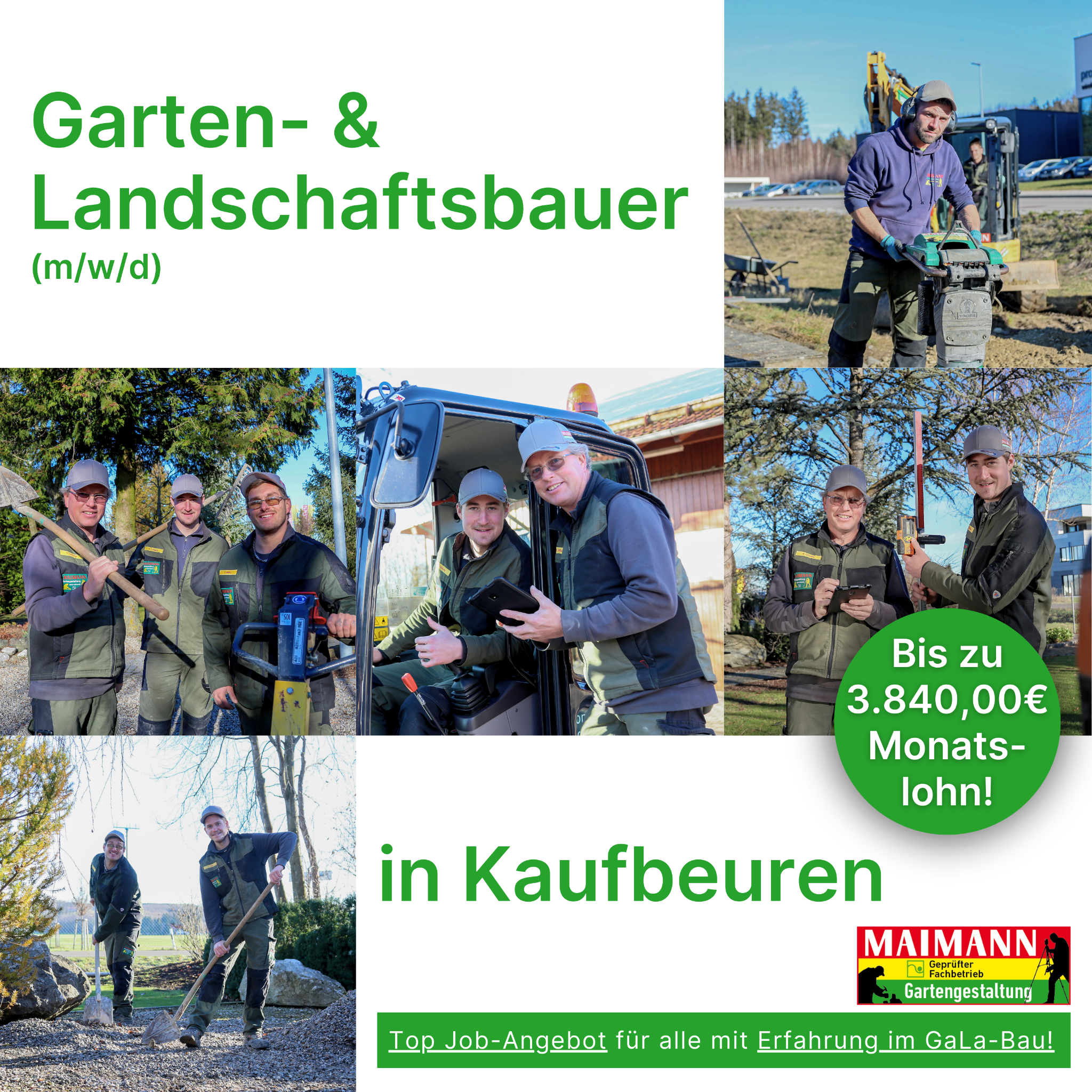 Candidate Flow Jobs Galabau Facebook ad: Du möchtest ein unwiderstehliches Job-Angebot?