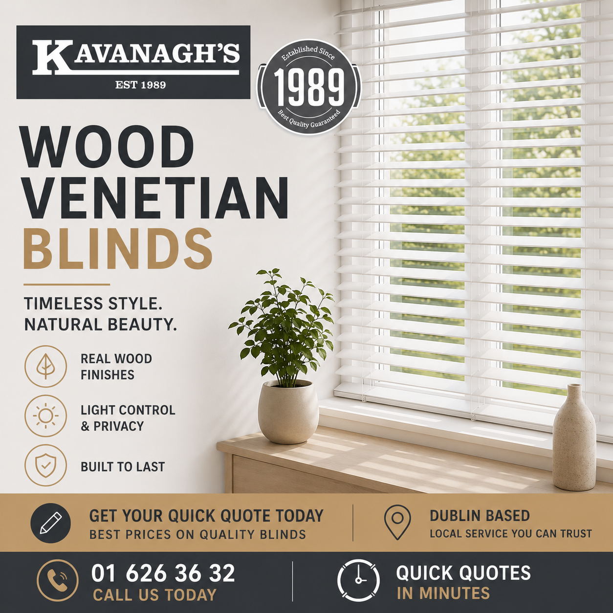 Kavanagh's Facebook ad: Kavanagh's Blinds - Your Local Partner