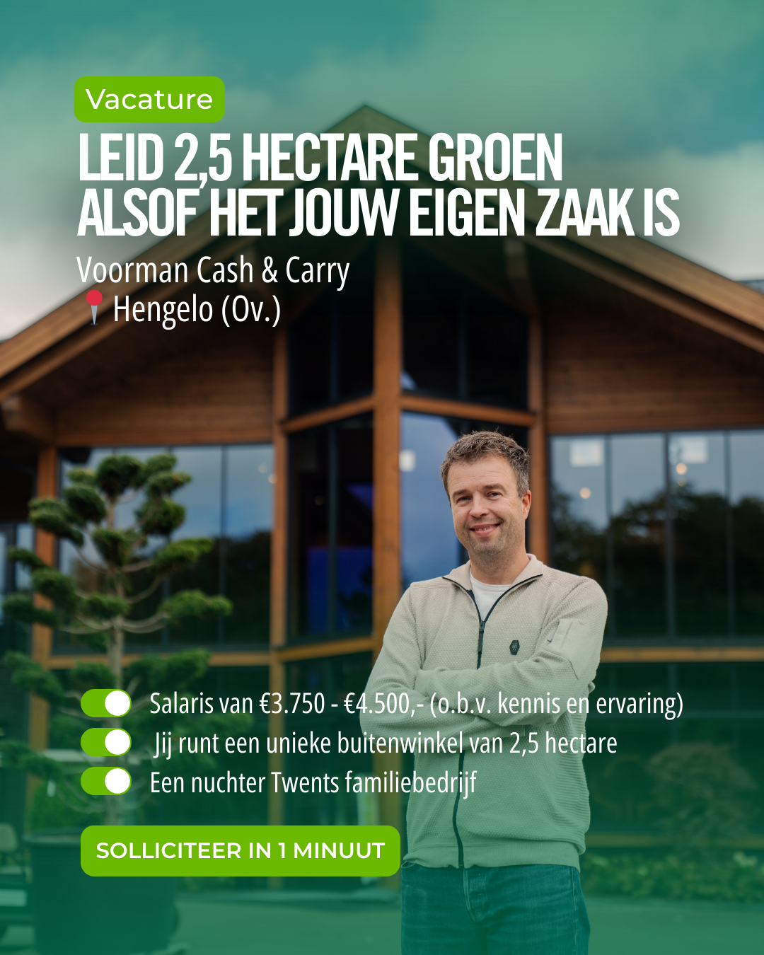 Menkehorst Kwekerijen Facebook ad: Solliciteer binnen 1 minuut