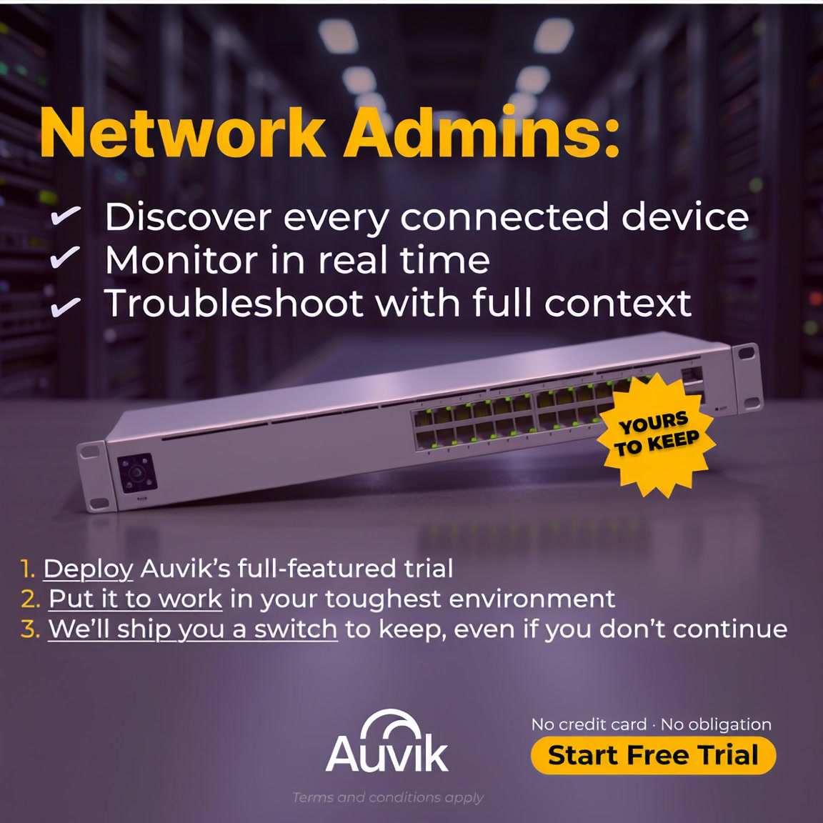 Auvik Networks Inc. Facebook ad