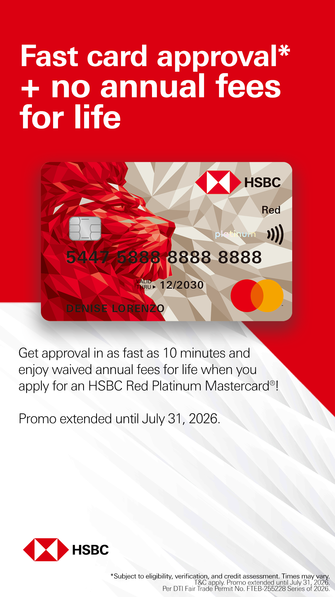 HSBC Facebook ad