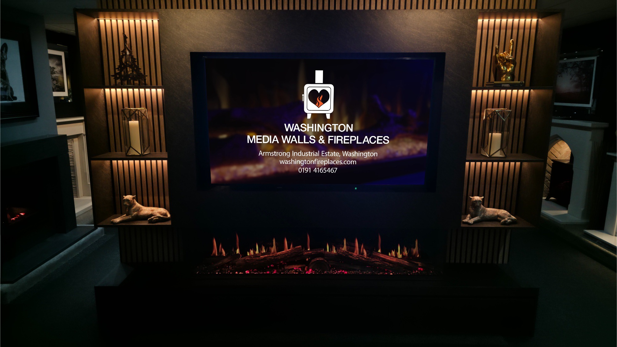 Washington Fireplaces, Mediawalls, and Stoves Facebook ad