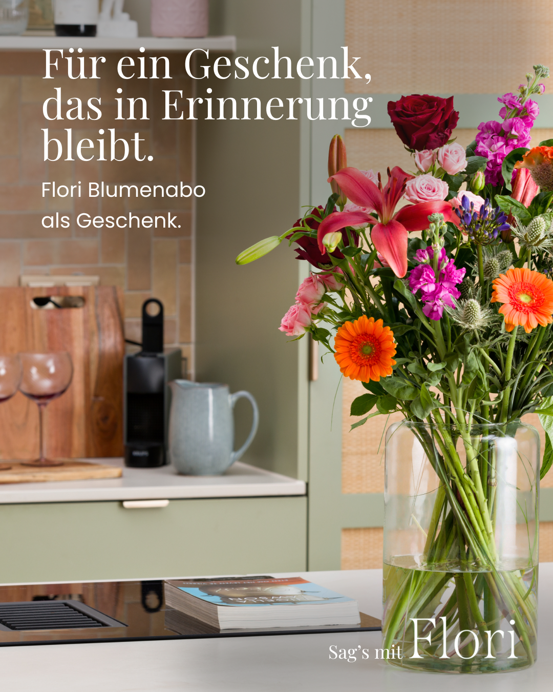 Flori.at Facebook ad: Das Geschenk, das immer wieder blüht