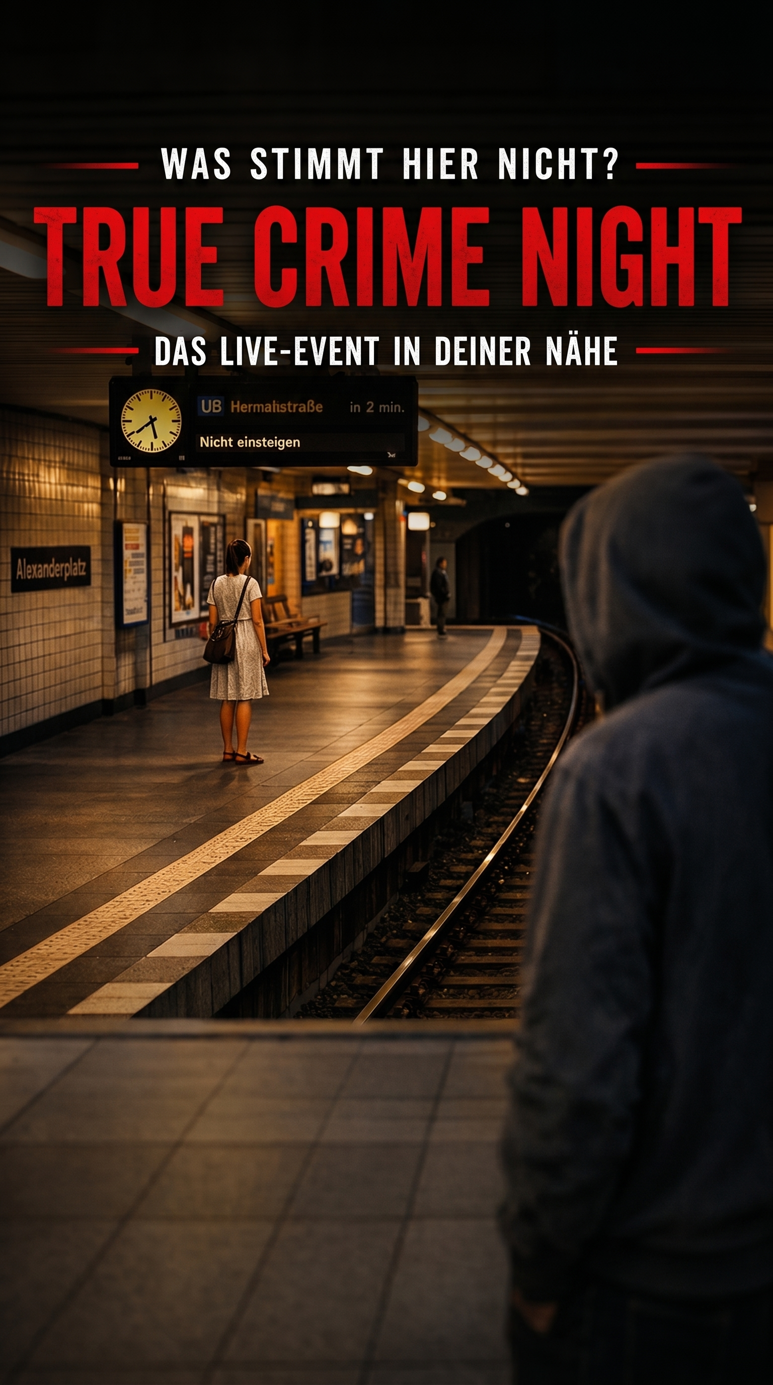CrimeNight Events Facebook ad: True Crime Night in deiner STADT!