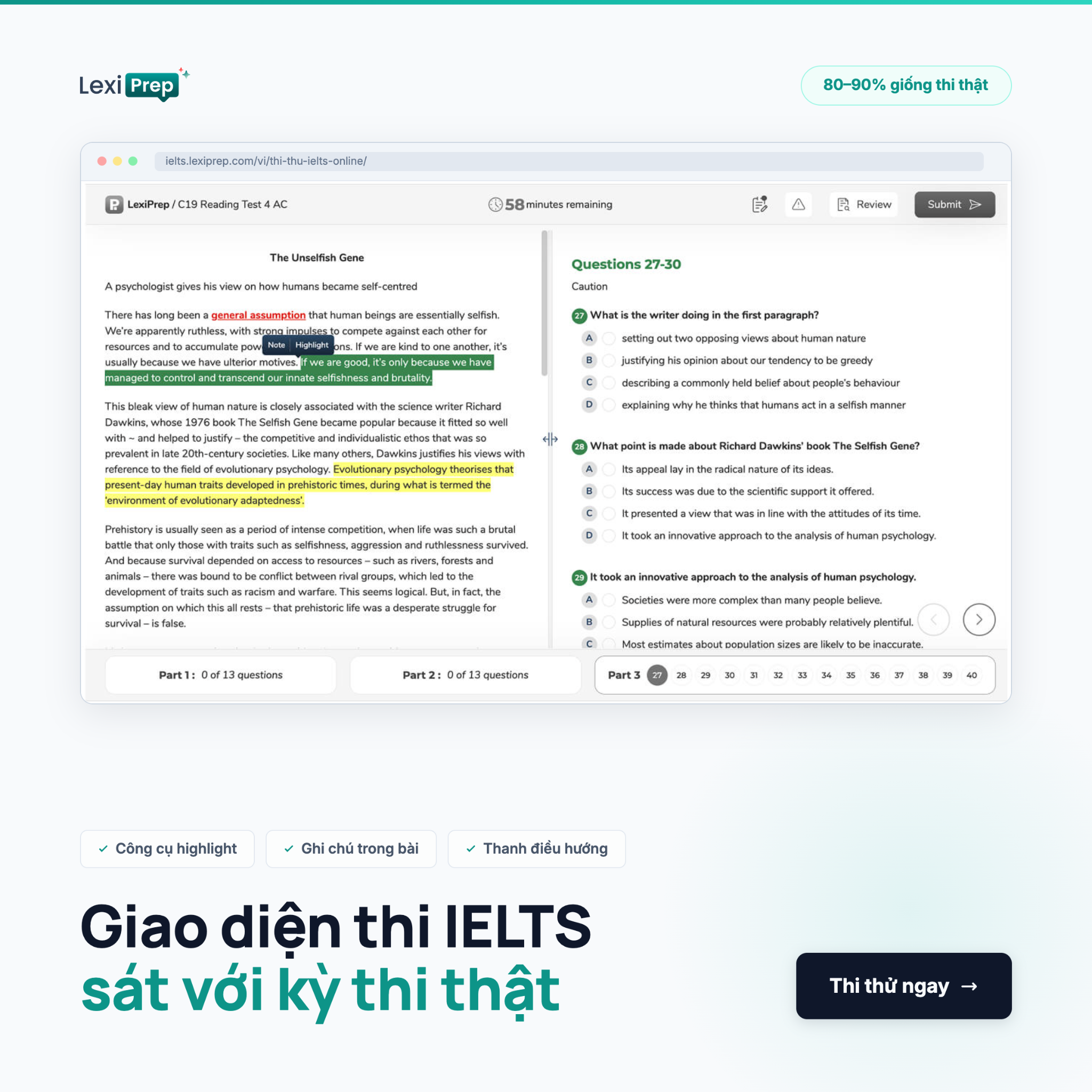 LexiPrep - IELTS Online Tests Facebook ad