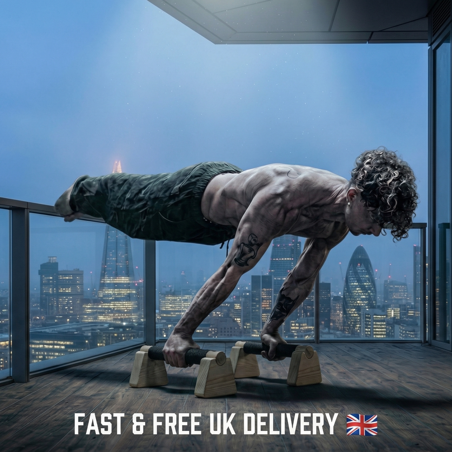 KABBM Facebook ad: London skyline. Elite strength.