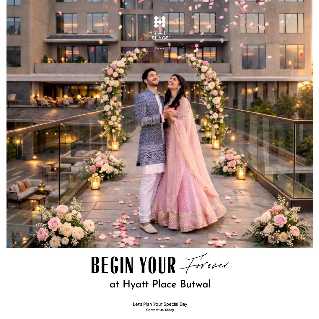 The Hyatt Place Butwal Facebook ad: Celebrate your wedding at Hyatt Place Butwal with…
