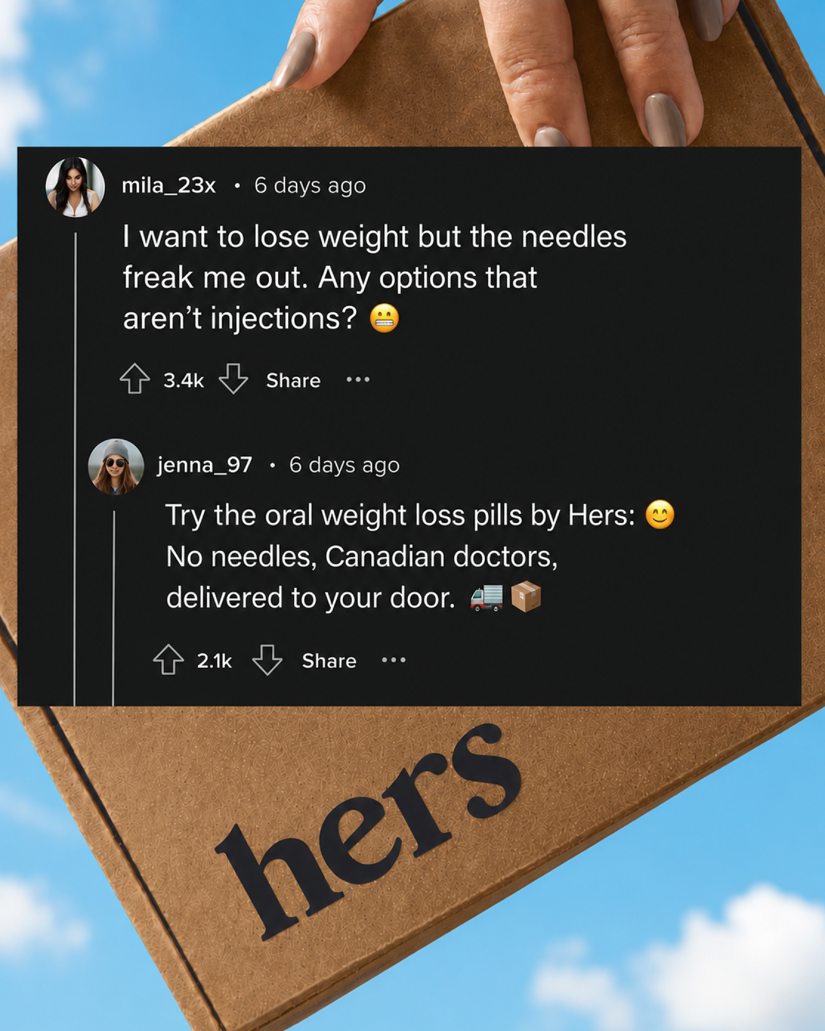Hers Facebook ad