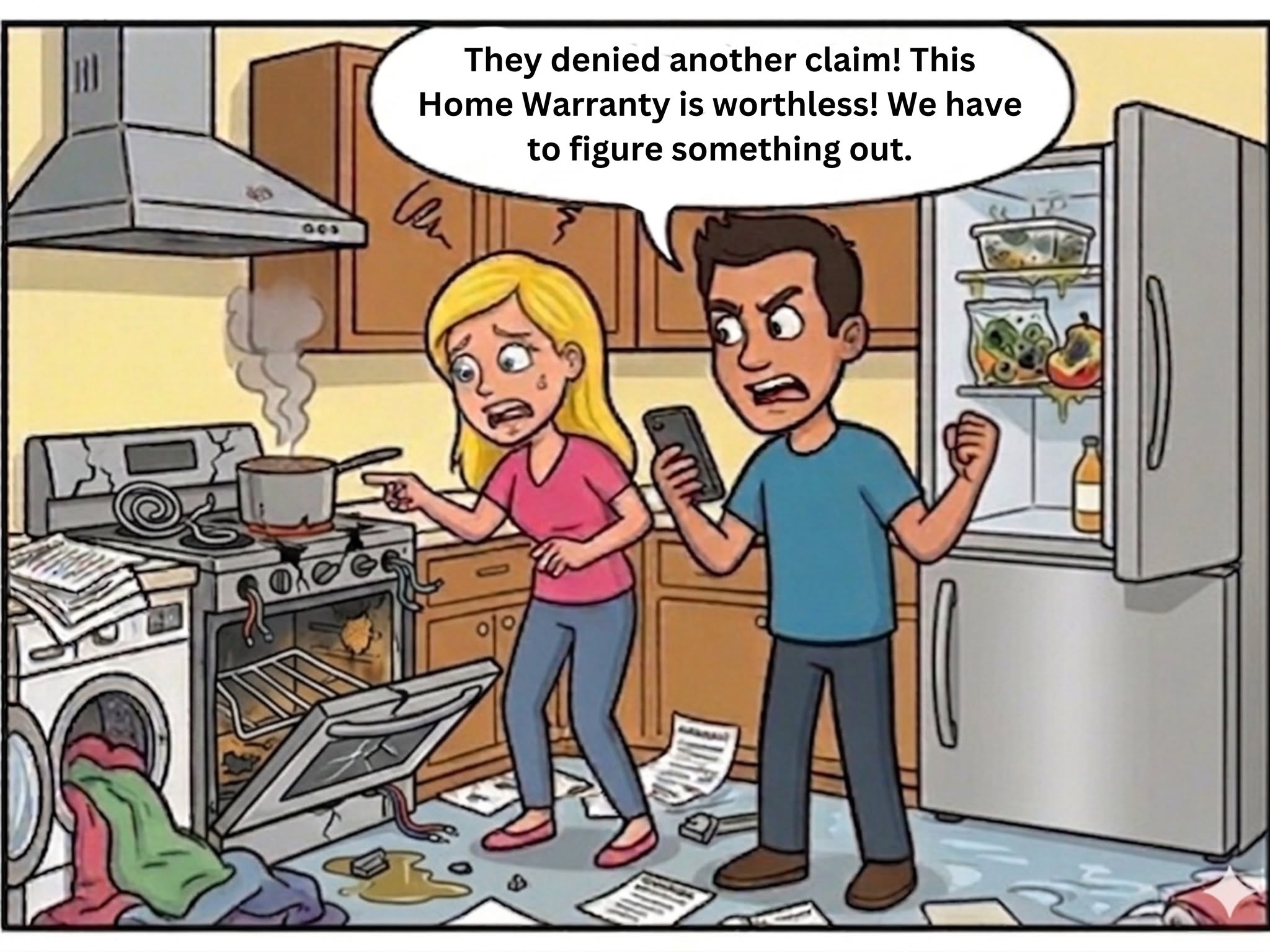 Trinity Roof and Home Facebook ad: Tired of paying for home warranties that just…