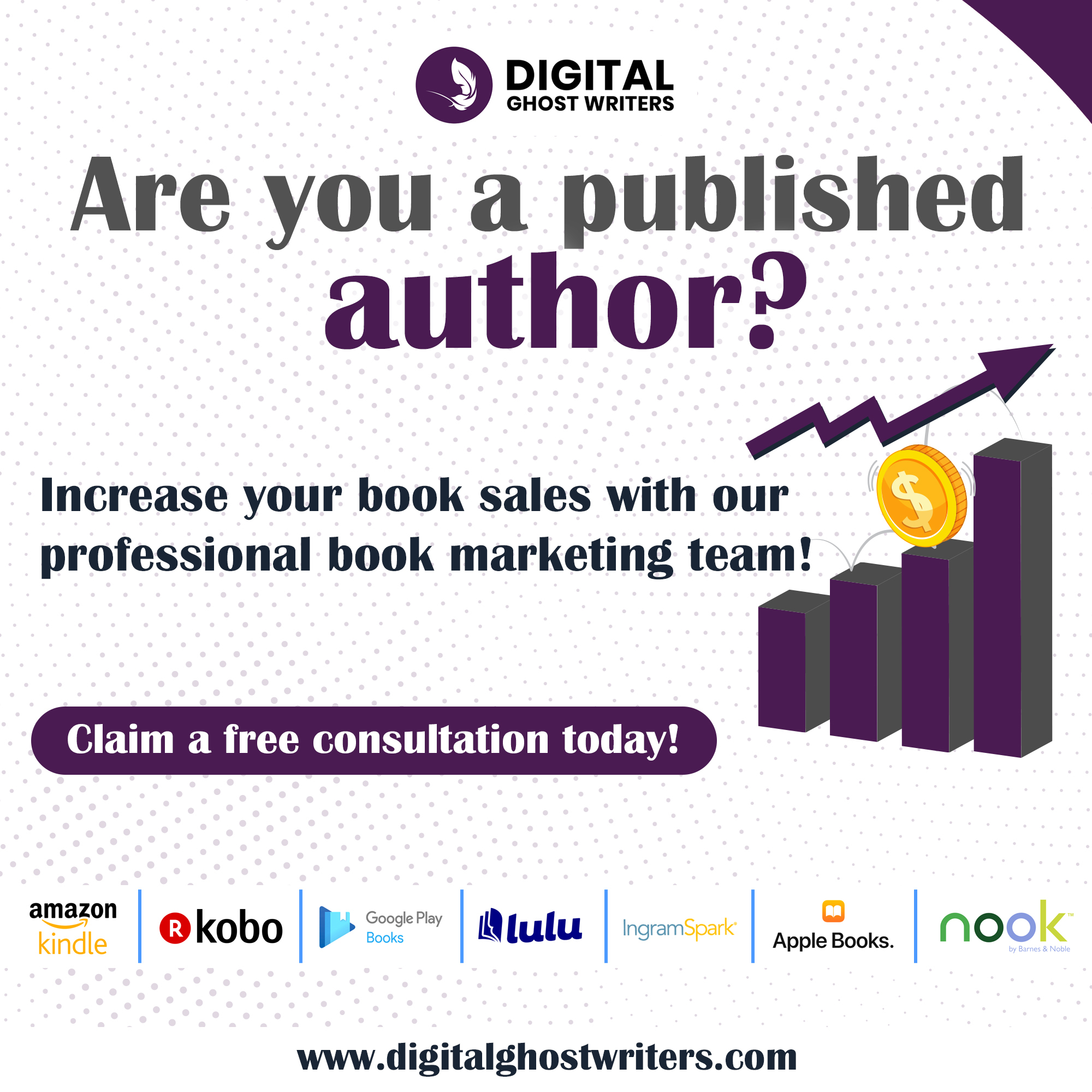 Digital Ghost Writers Facebook ad