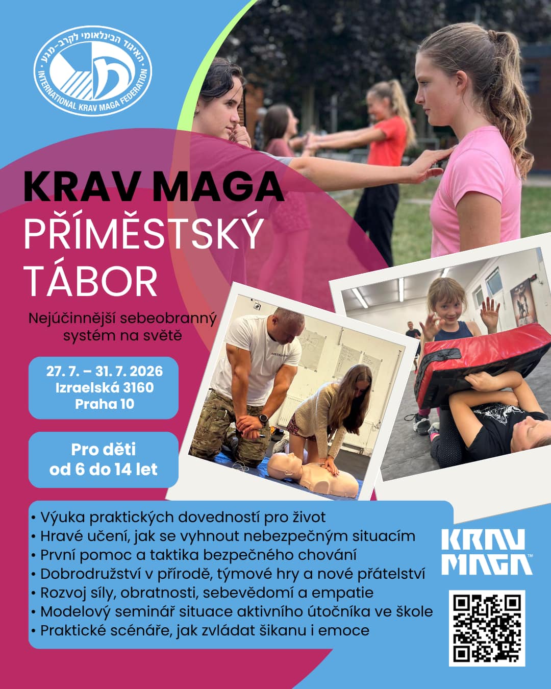 KRAV MAGA IKMF CZ Facebook ad: Příměstský tábor pro děti 27. 7., 31. 7. 2026