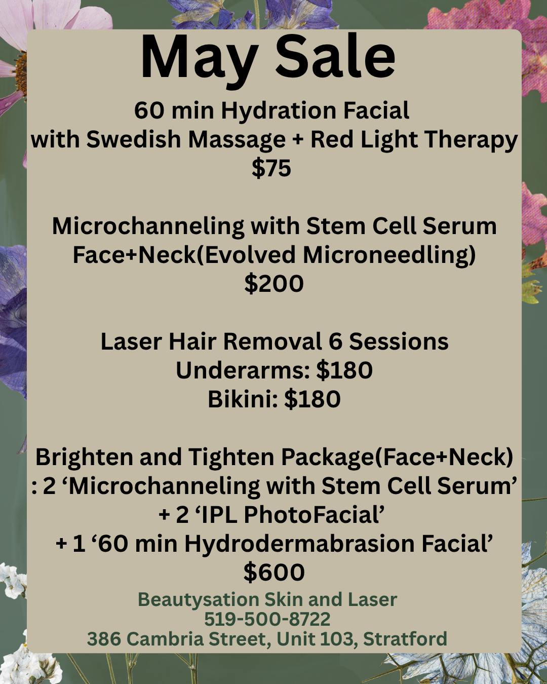 BeautySation Skin and Laser Facebook ad from May 1, 2026