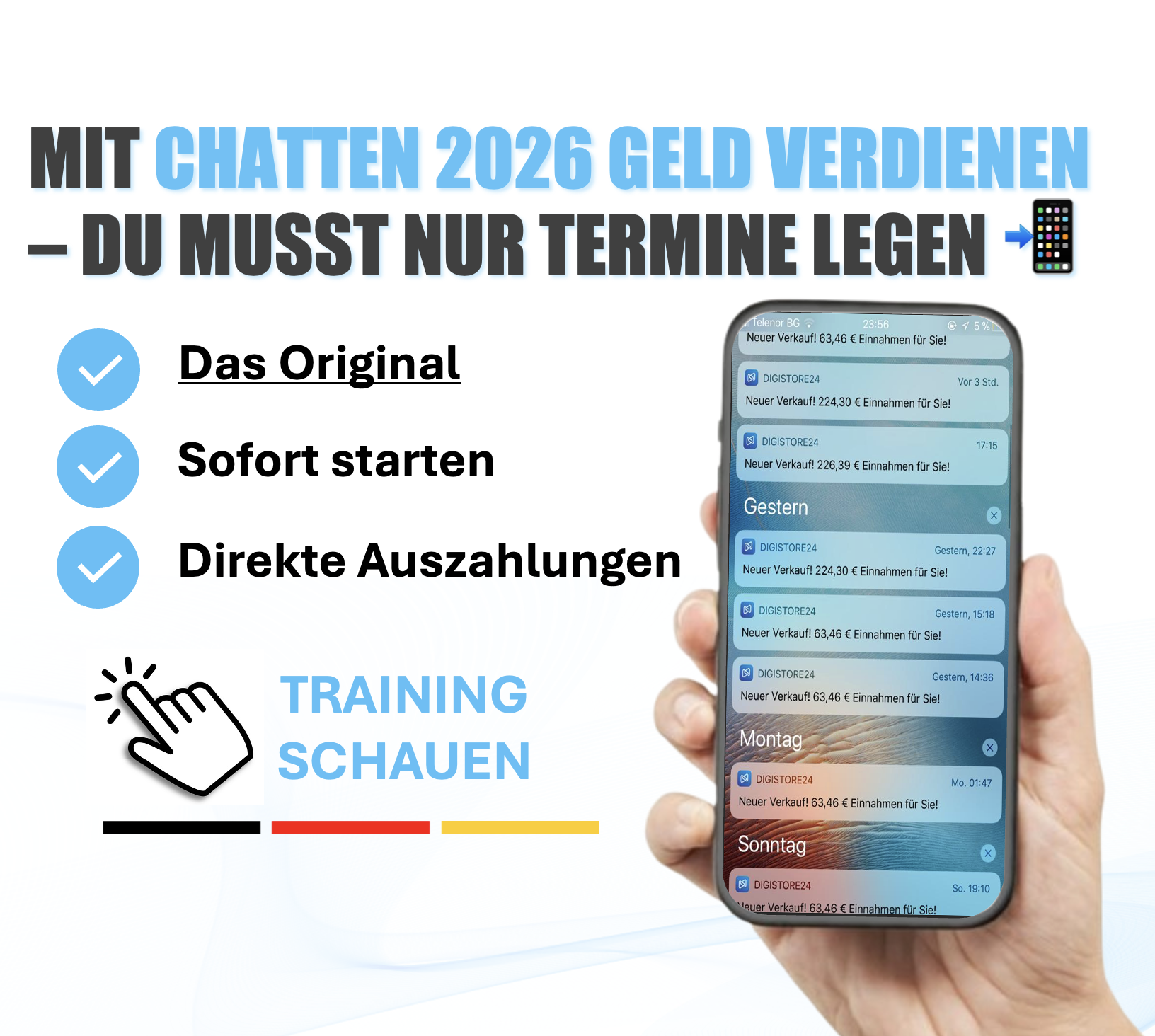Copy & Chat Methode Facebook ad: Seriös mit Chatten Geld verdienen