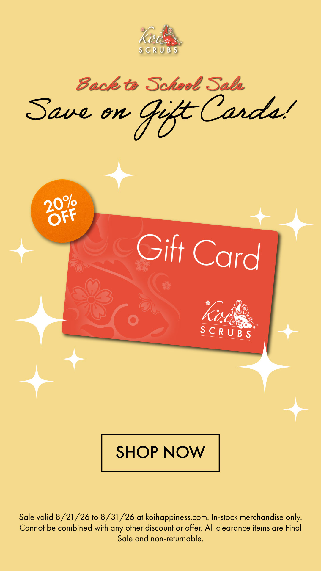 koi Designer Scrubs Facebook ad