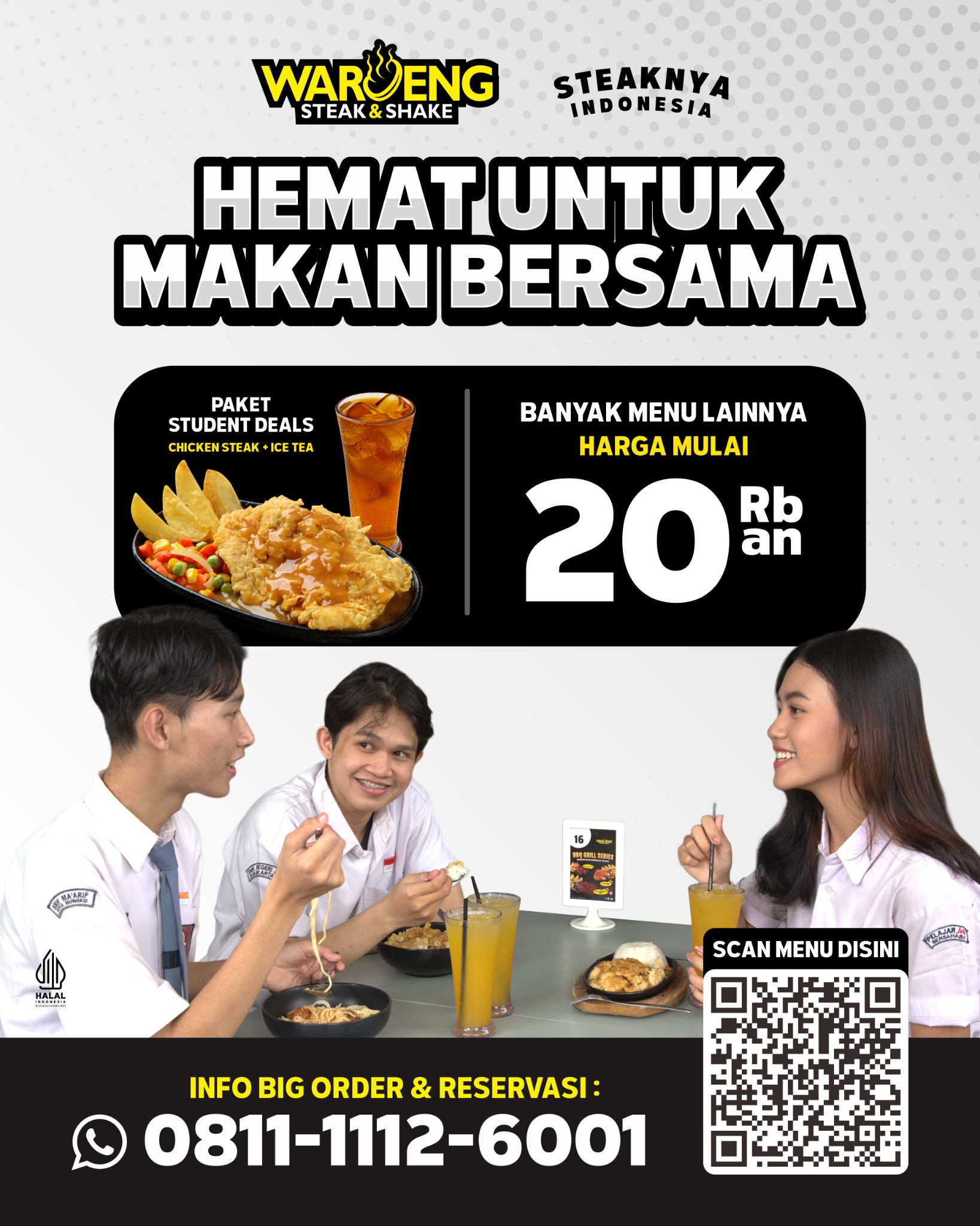 Waroeng Steak & Shake Facebook ad: Paket Hemat Pelajar!