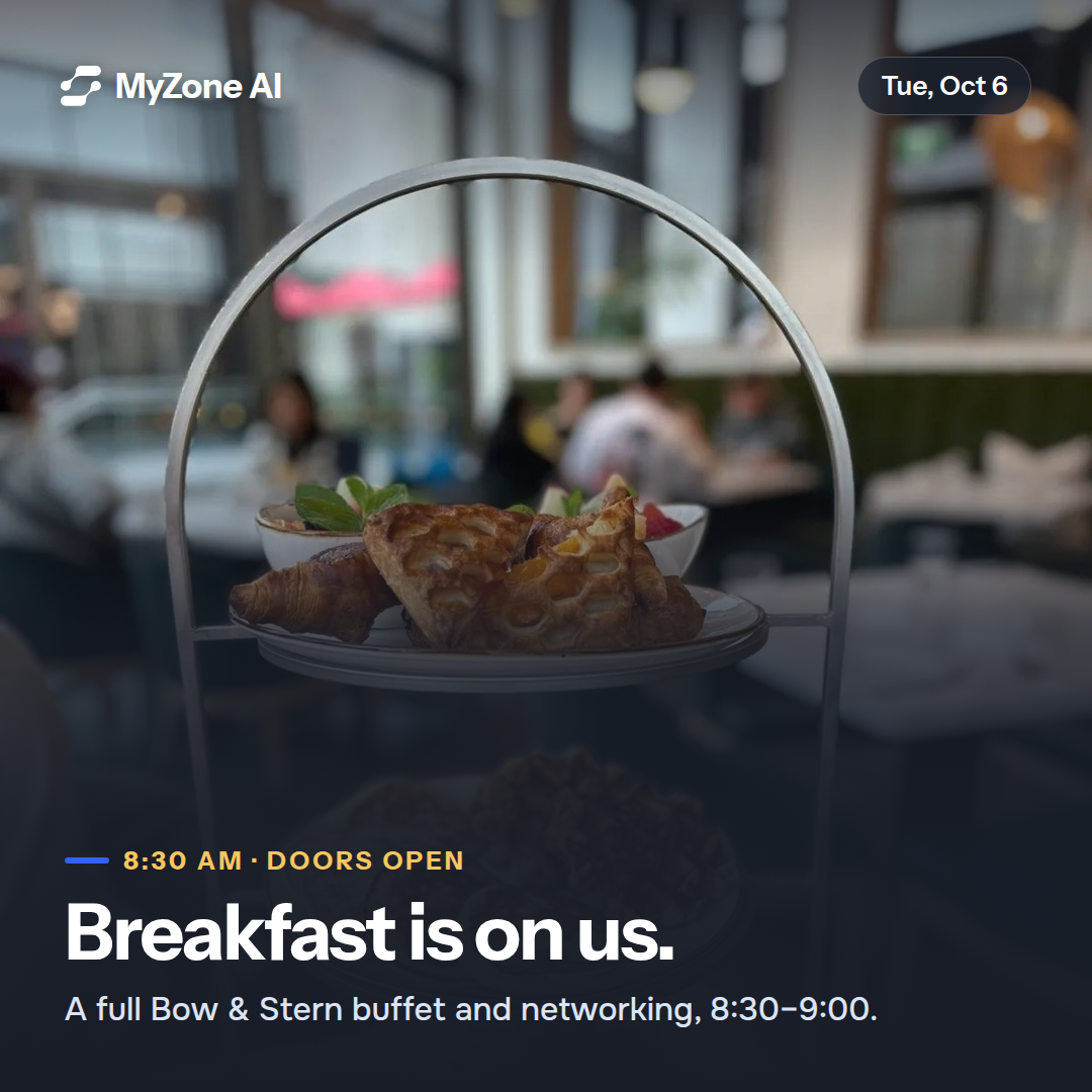 MyZone Facebook ad: One morning to catch up on AI, with…