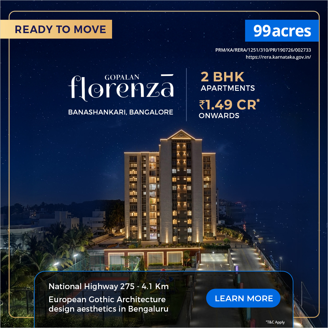 99acres Properties Bangalore Facebook ad