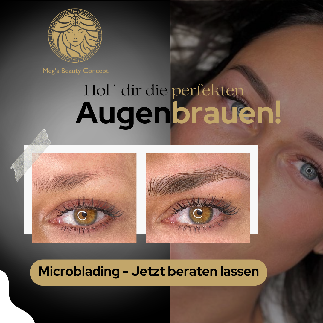 Meg's Beauty Concept Facebook ad: Perfekte Augenbrauen ohne Make-up