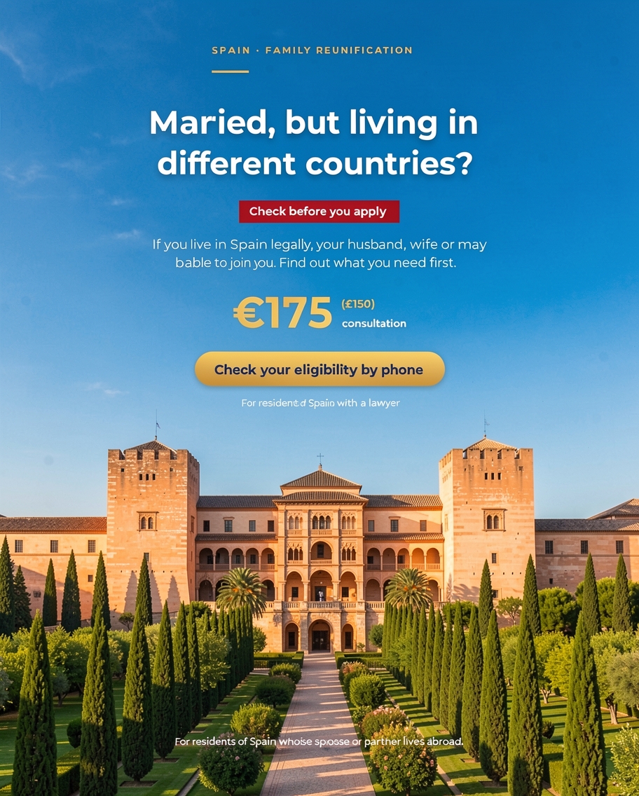IASimmigration Facebook ad: Bring your spouse to Spain