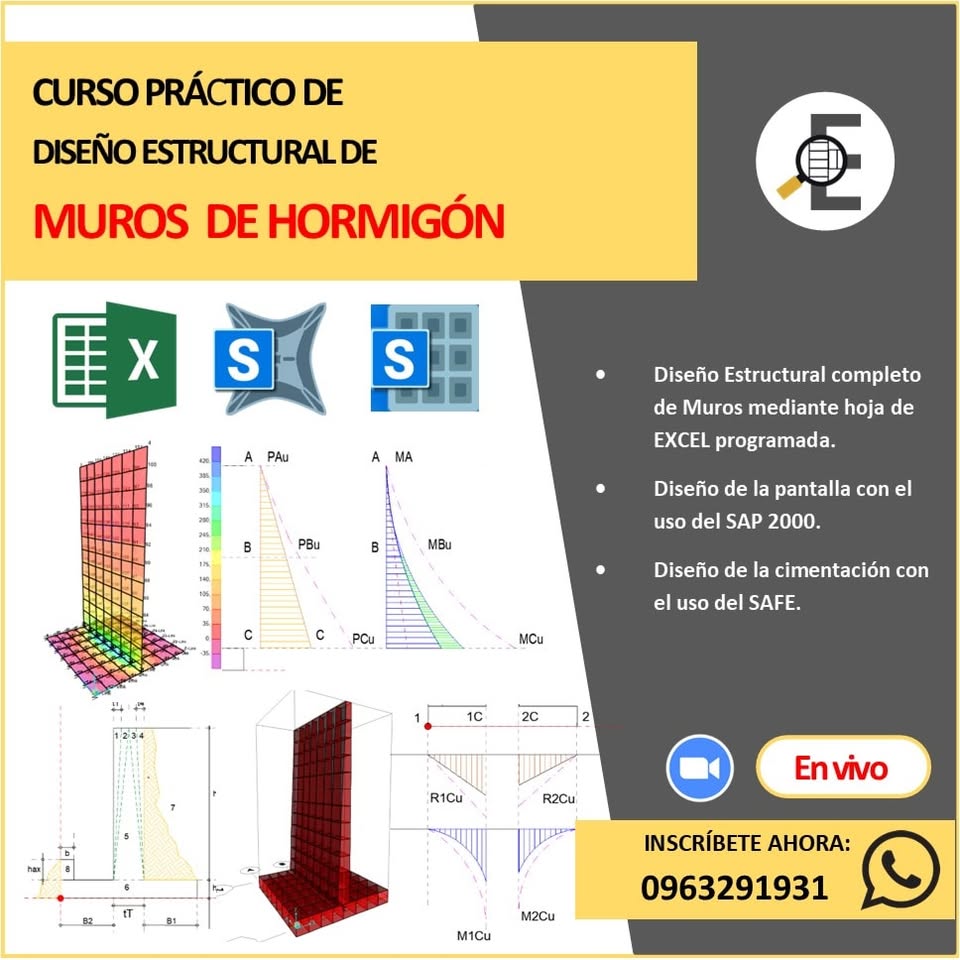 Aula Estructural Facebook ad: Curso de diseño de MUROS DE HORMIGÓN