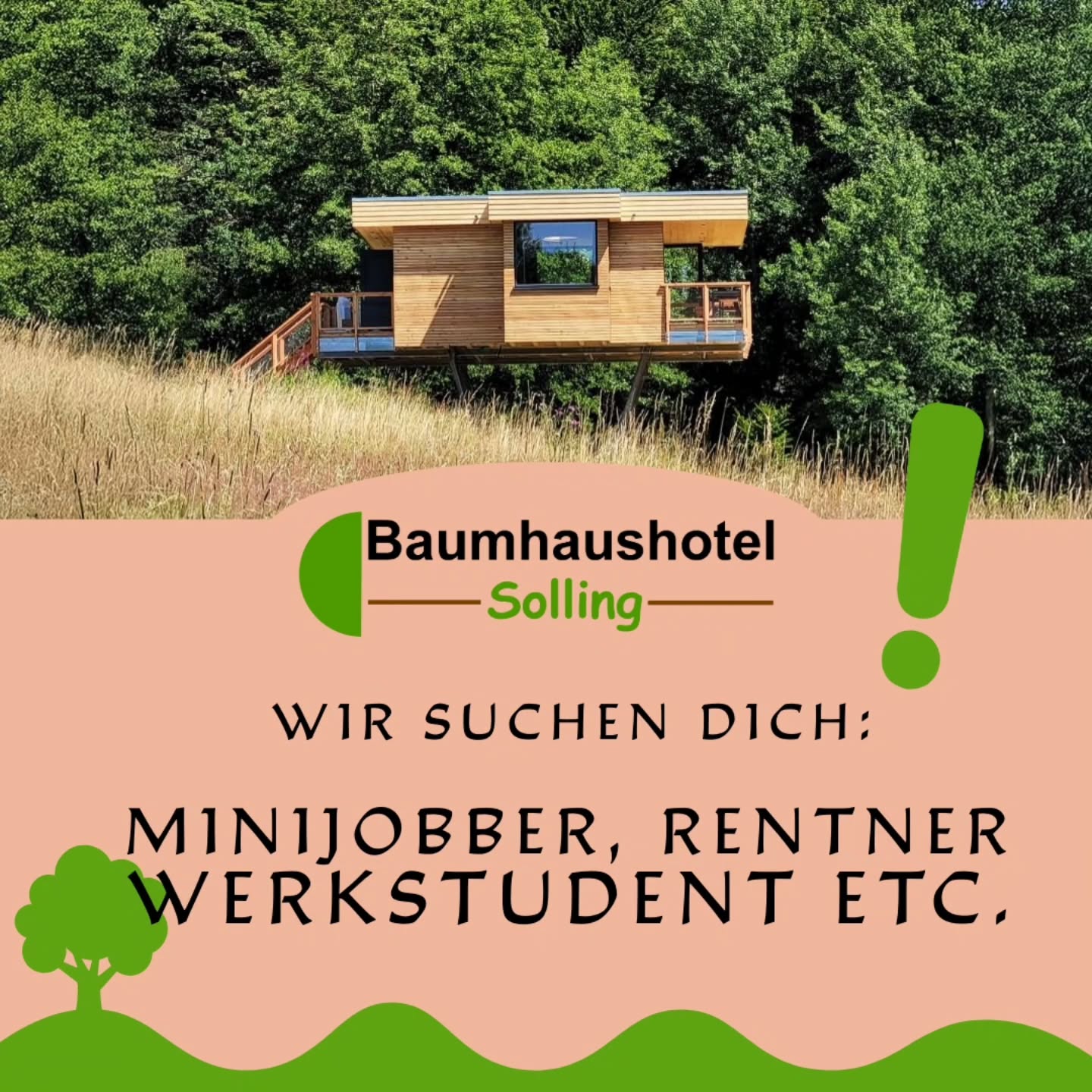 Baumhaushotel Solling Facebook ad: Von April bis Oktober ist immer viel los…