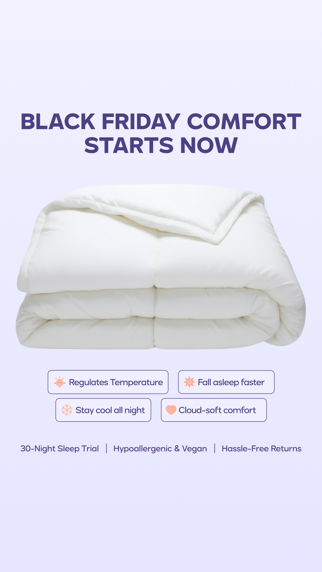 Mellow Comforters Facebook ad