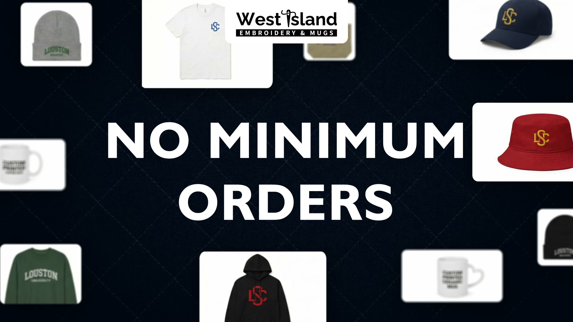 West Island Embroidery & Mugs Facebook ad: Custom Embroidery & Personalized Apparel Made Easy