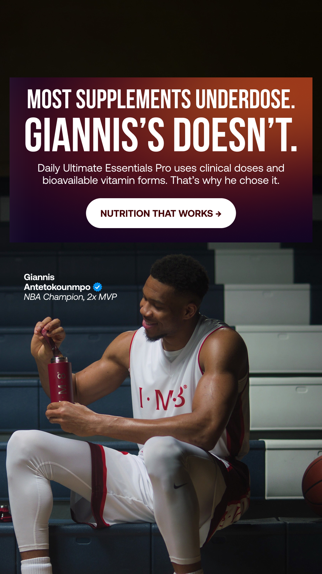Giannis Antetokounmpo Facebook ad
