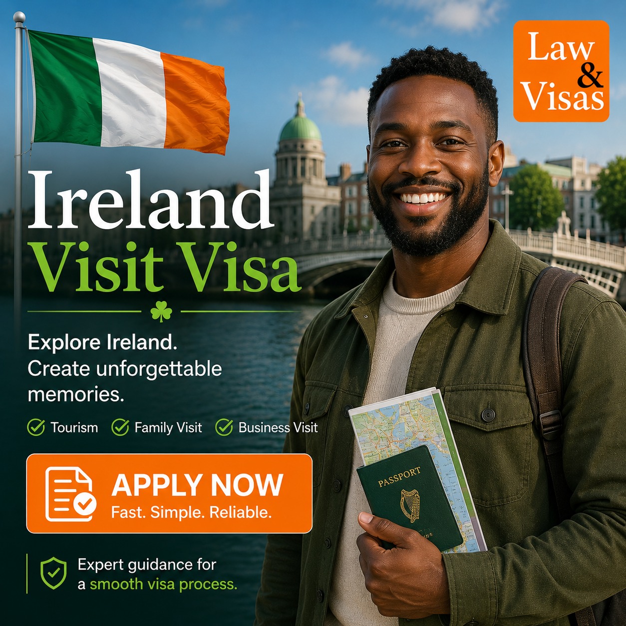 Law and Visas Facebook ad: Ireland Visa