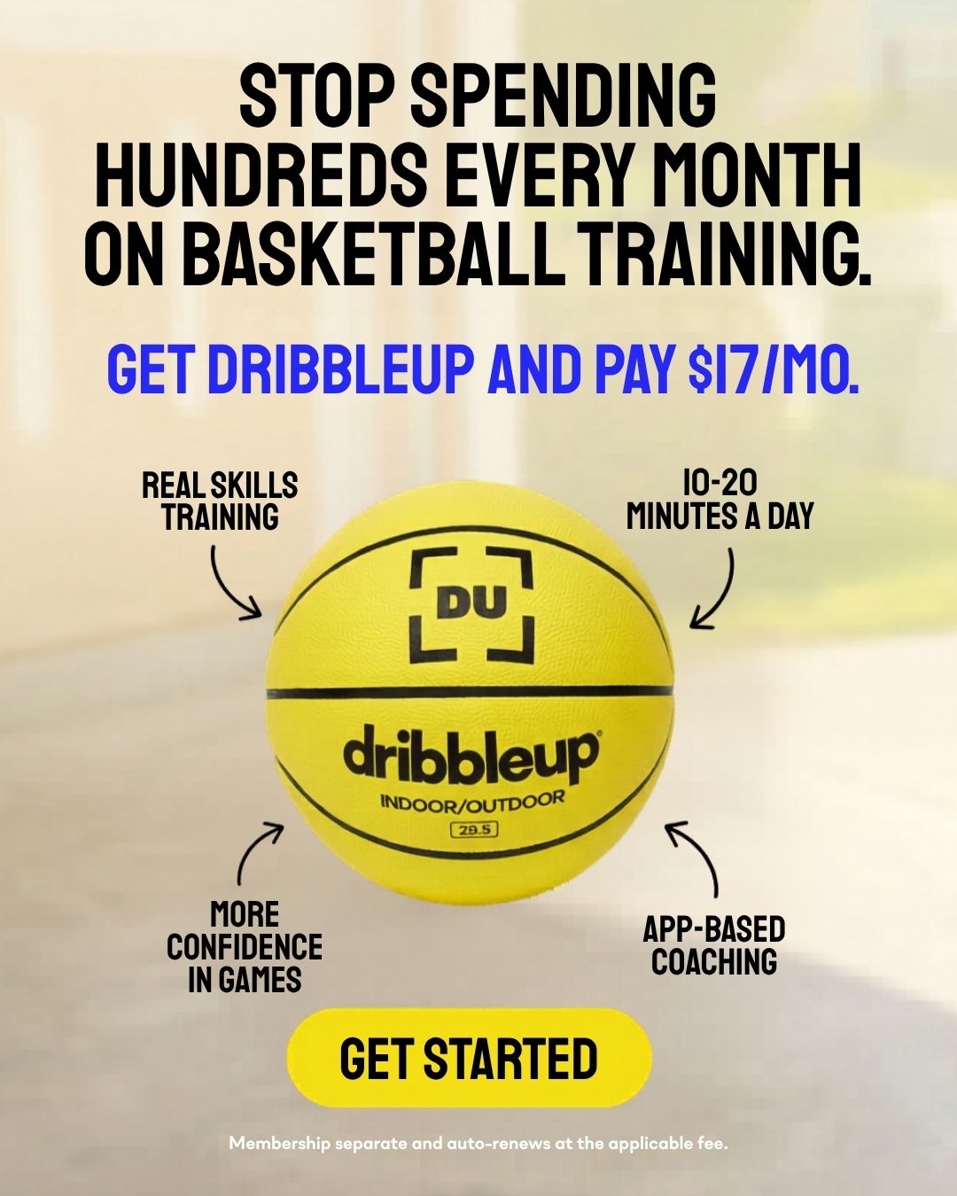 Dribbleup Facebook ad