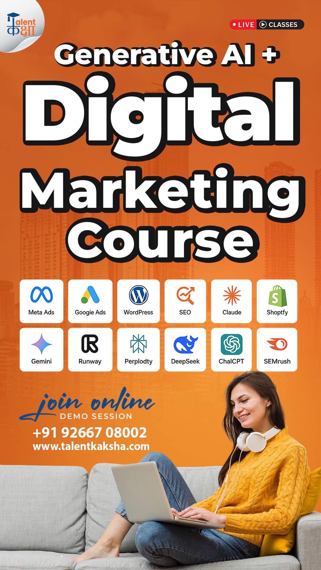 Talent Kaksha Facebook ad: Free Demo | Live Classes
