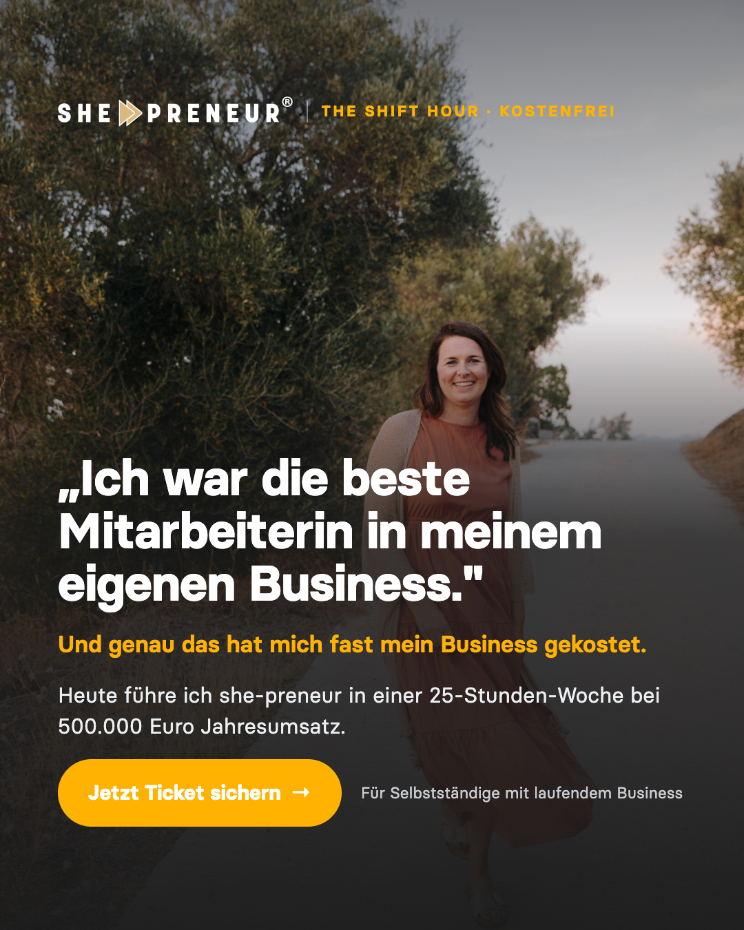 she-preneur I Erfolgreich selbstständig Facebook ad: Raus aus dem Abarbeiten, rein ins Führen