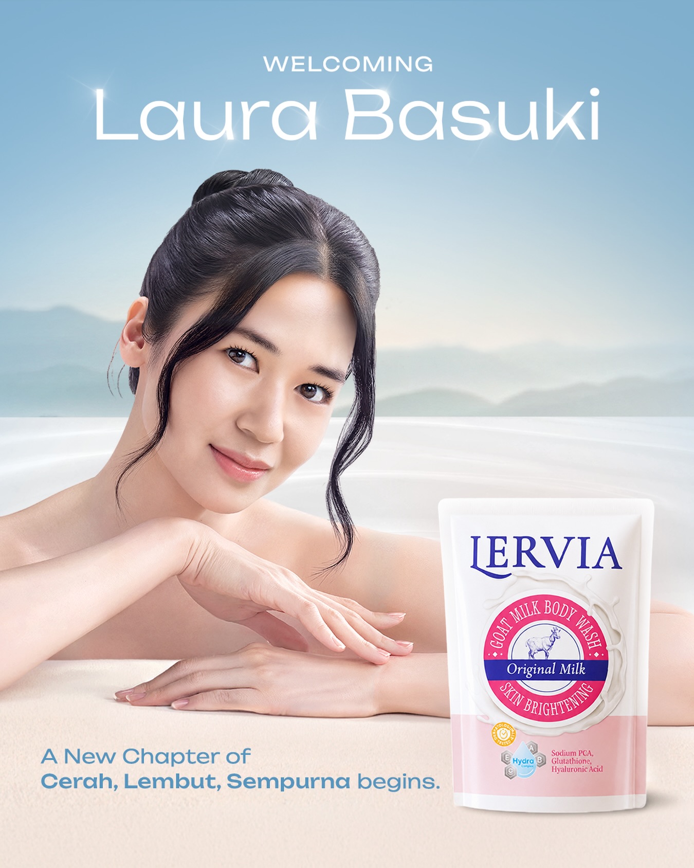Lervia Indonesia Facebook ad: Jual LERVIA Goat Milk Body Wash Original Pouch 400g |…