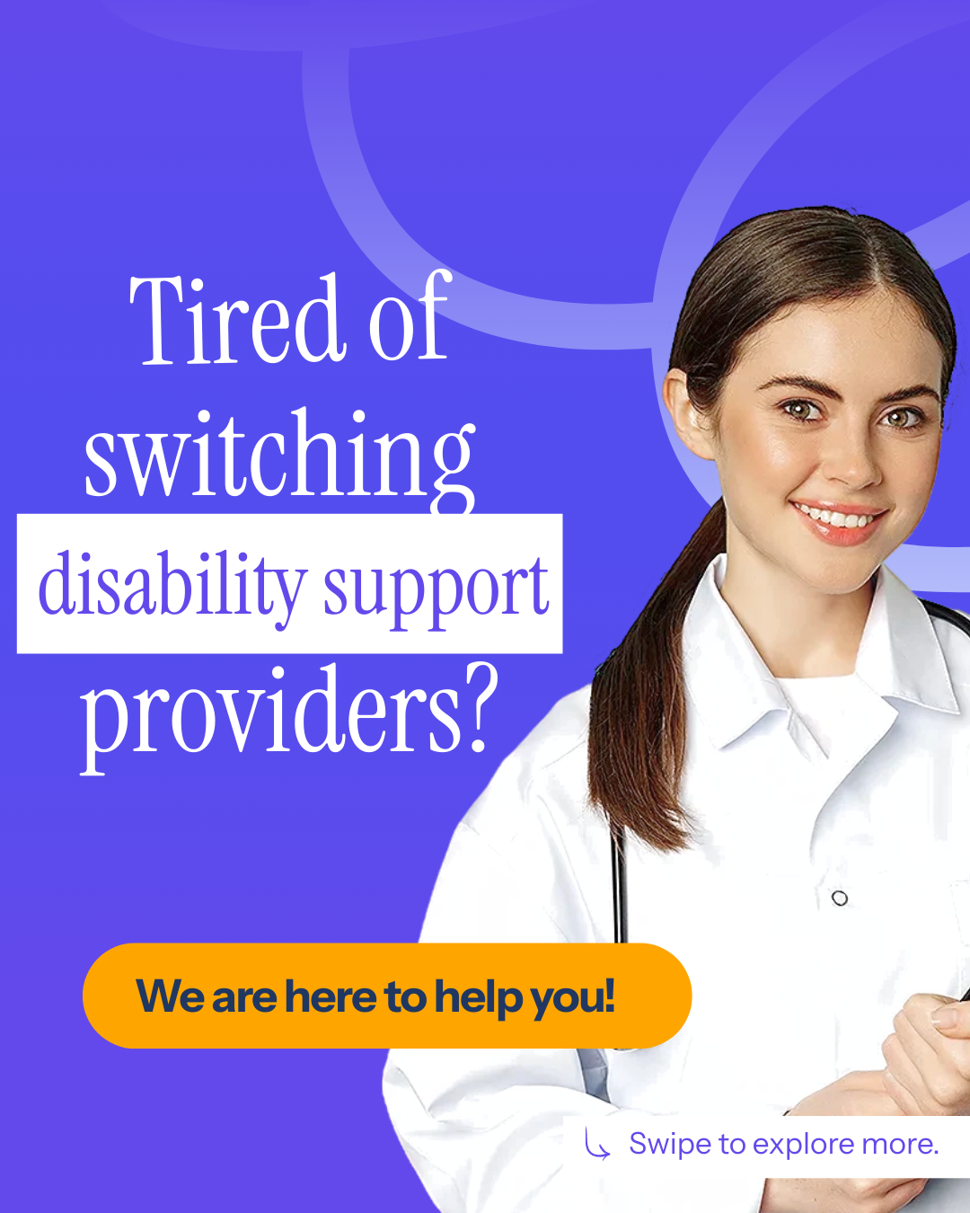 Abled Care Services Facebook ad: The right support brings confidence back into everyday…