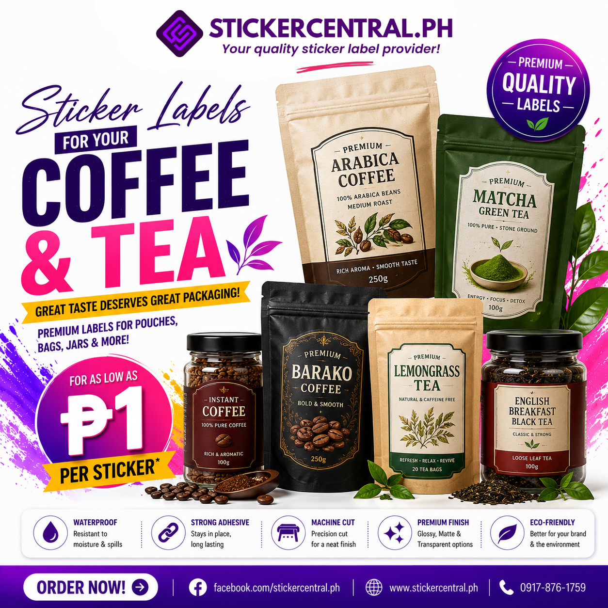 stickercentral.ph Facebook ad: Get quality stickers delivered!