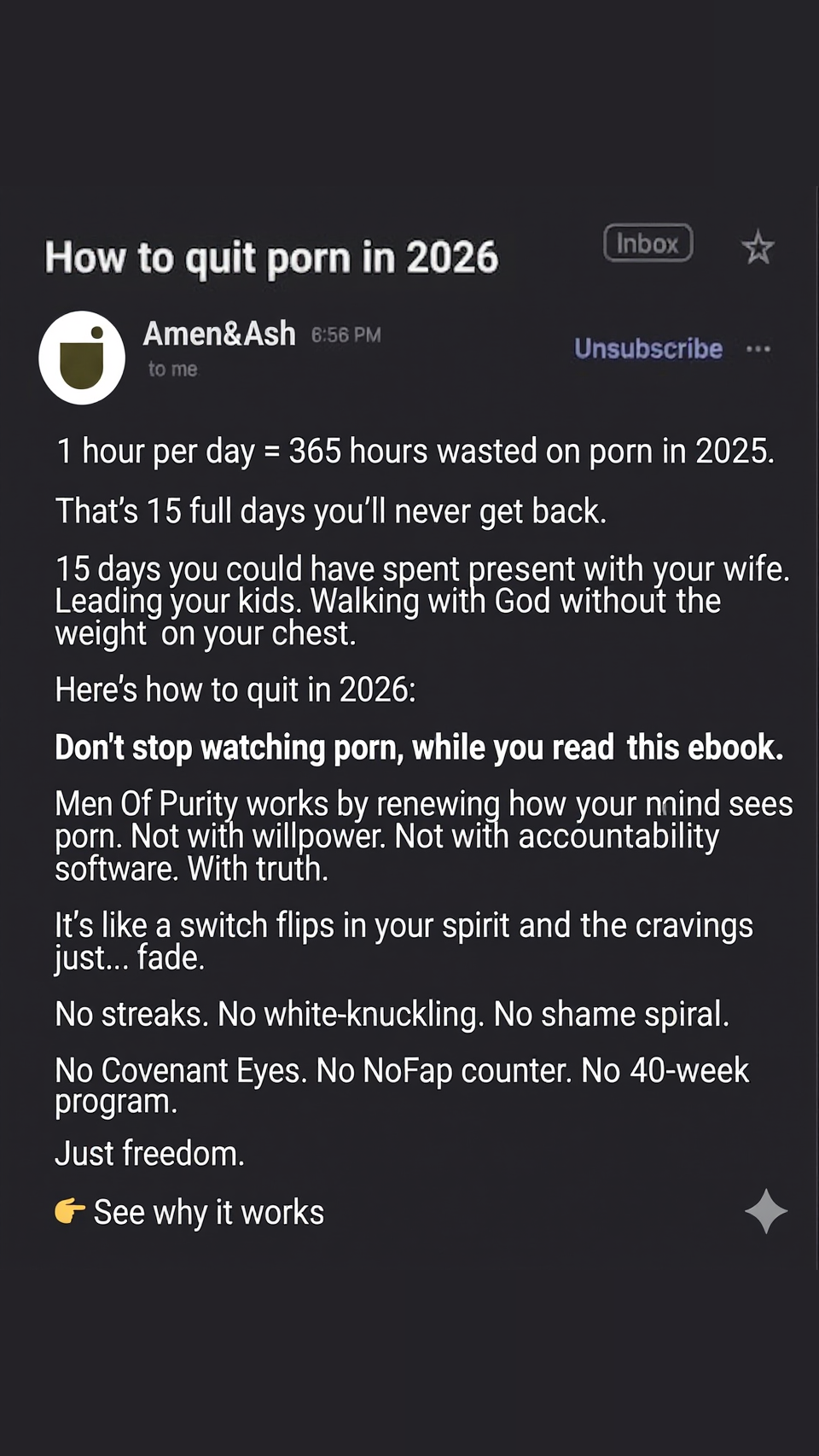 Amen & Ash Facebook ad