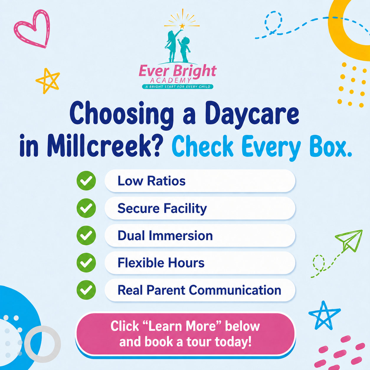 Little Geniuses Learning Center Facebook ad