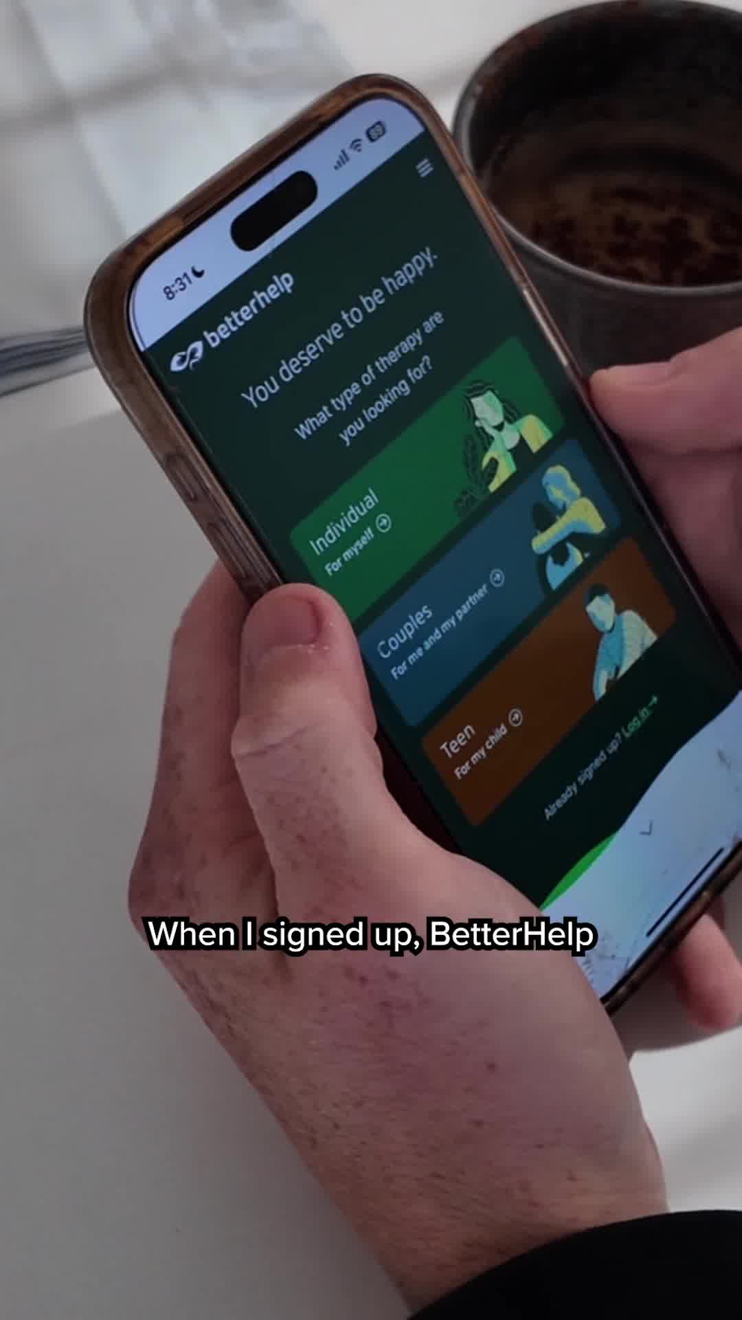 BetterHelp Facebook ad: Take the quiz. Find your Therapist.