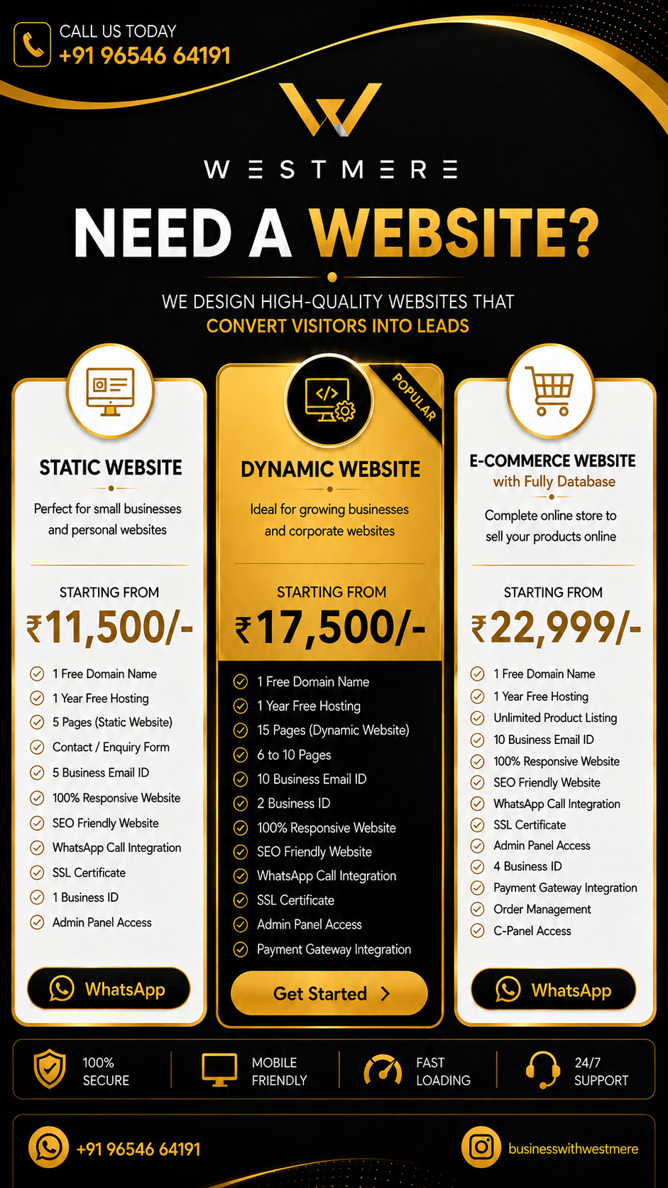 Businesswithwestmere Facebook ad: Get Your Professional Website Today!